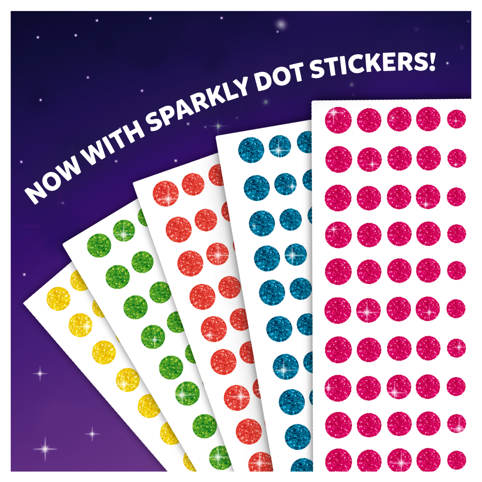 Skillmatics Dot It Unicorns Princesses sticker glitter 3-7 anni