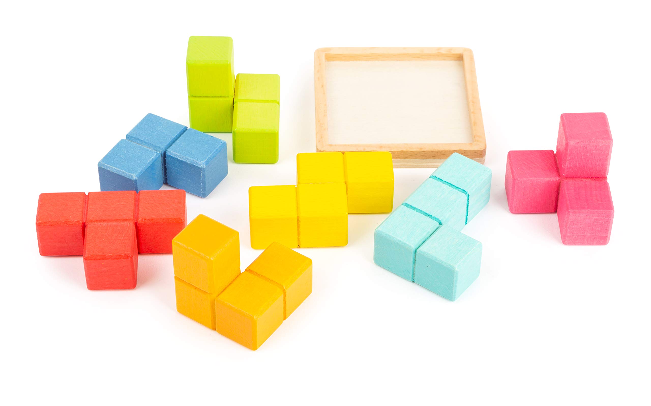 smallfoot 11346 Puzzle Cubo 3D legno 7 pezzi dai 5 anni