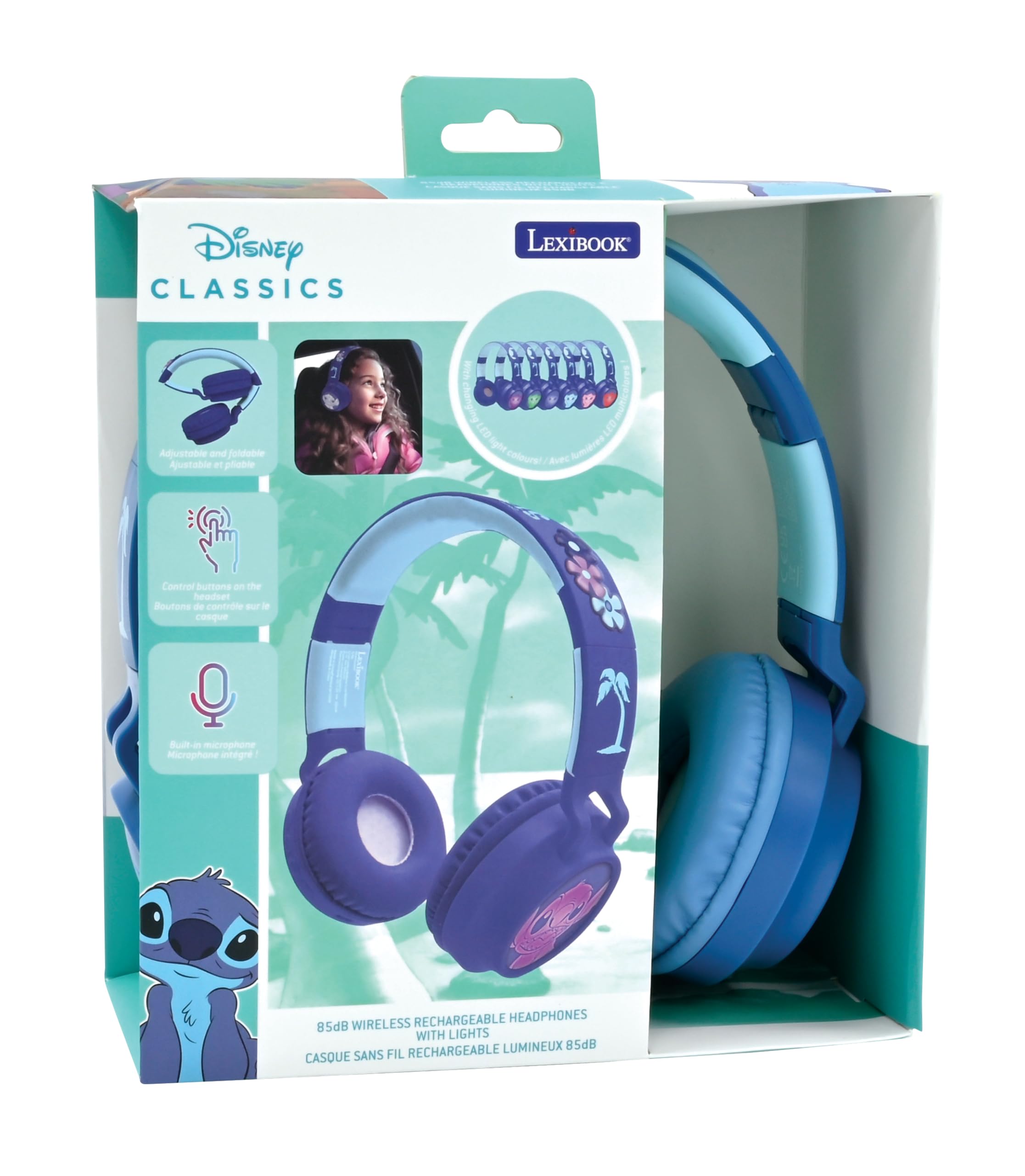 Lexibook Disney Stitch HPBT015D cuffie bambini wireless