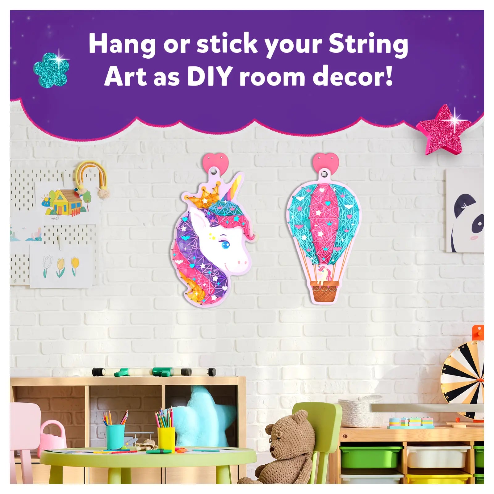 Skillmatics Super Strings Unicorn Magic string art 6-12 anni