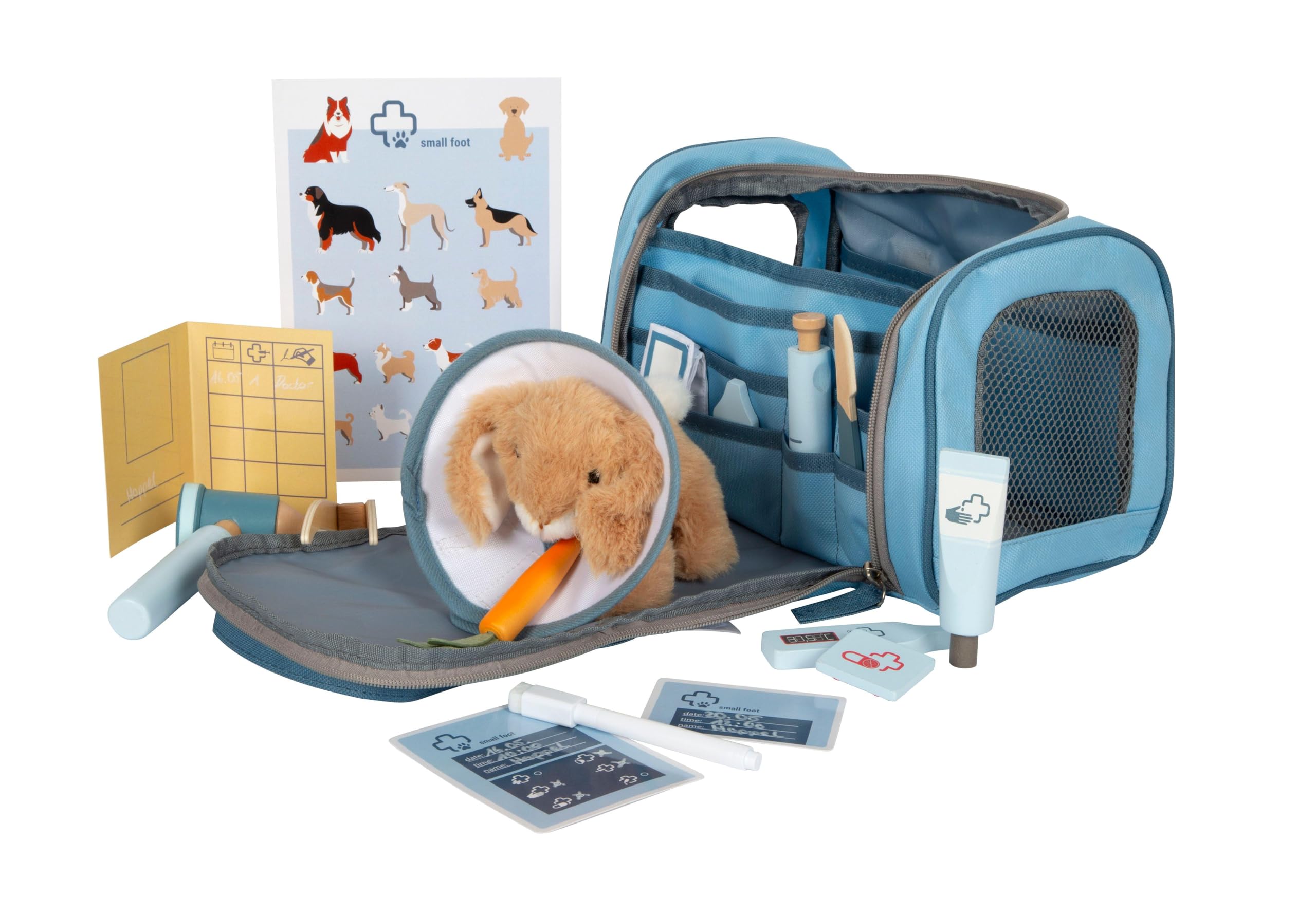 smallfoot 12737 borsa veterinario legno con coniglio
