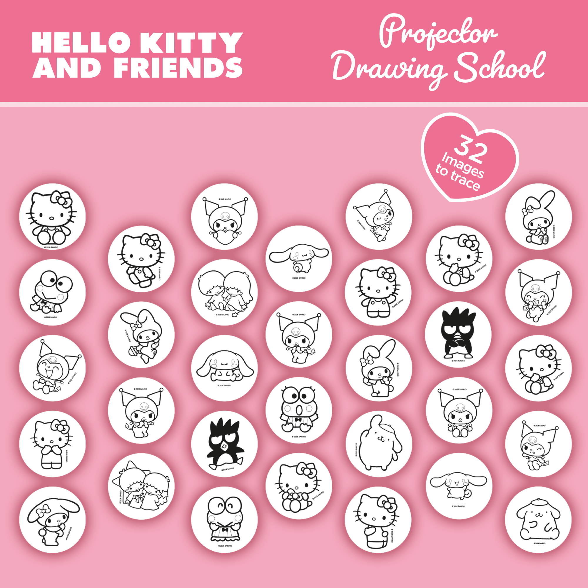 Lisciani Hello Kitty Friends Drawing School proiettore disegno