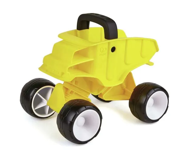 Hape Autocarro Giallo camion ribaltabile spiaggia ruote gomma