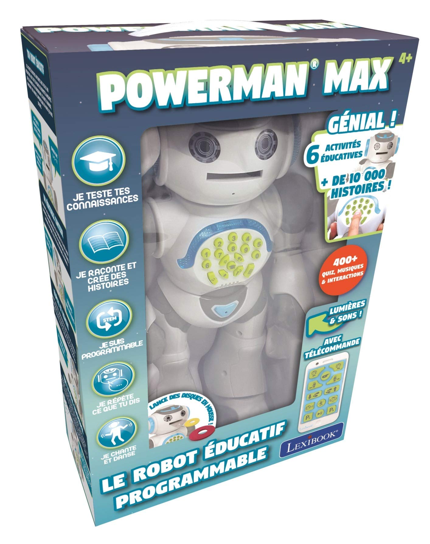 Lexibook Powerman Max ROB80FR robot parlante francese