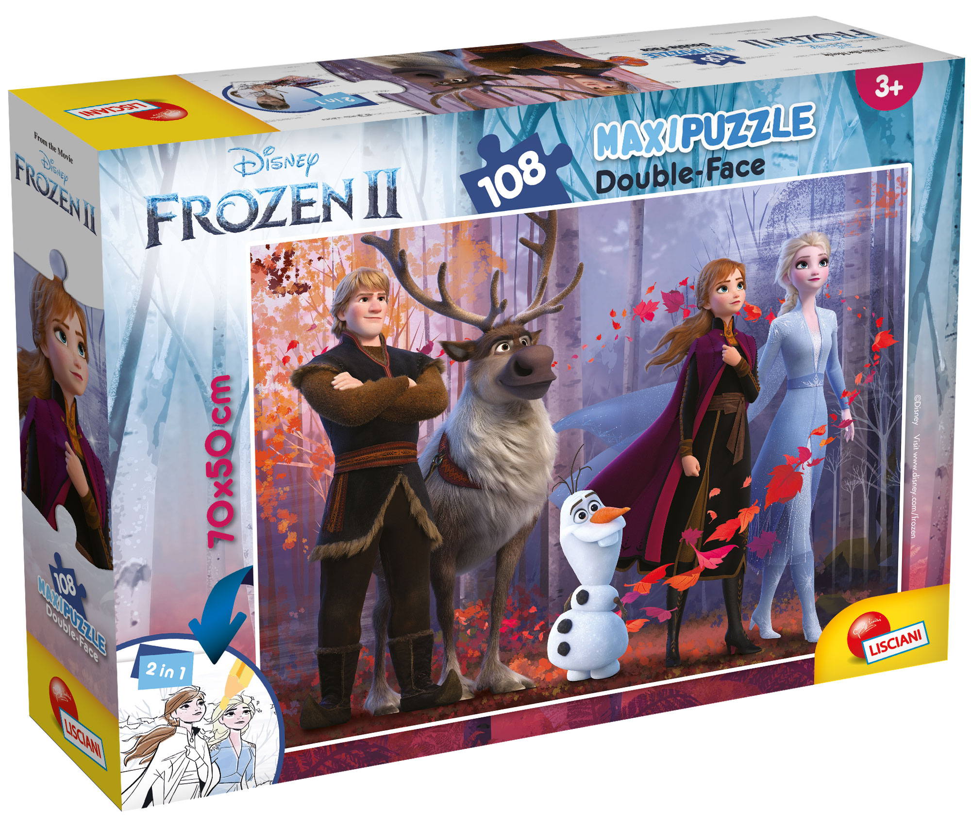 Lisciani Disney Puzzle DF Maxi Floor 108 puzzle Frozen 2 da colorare