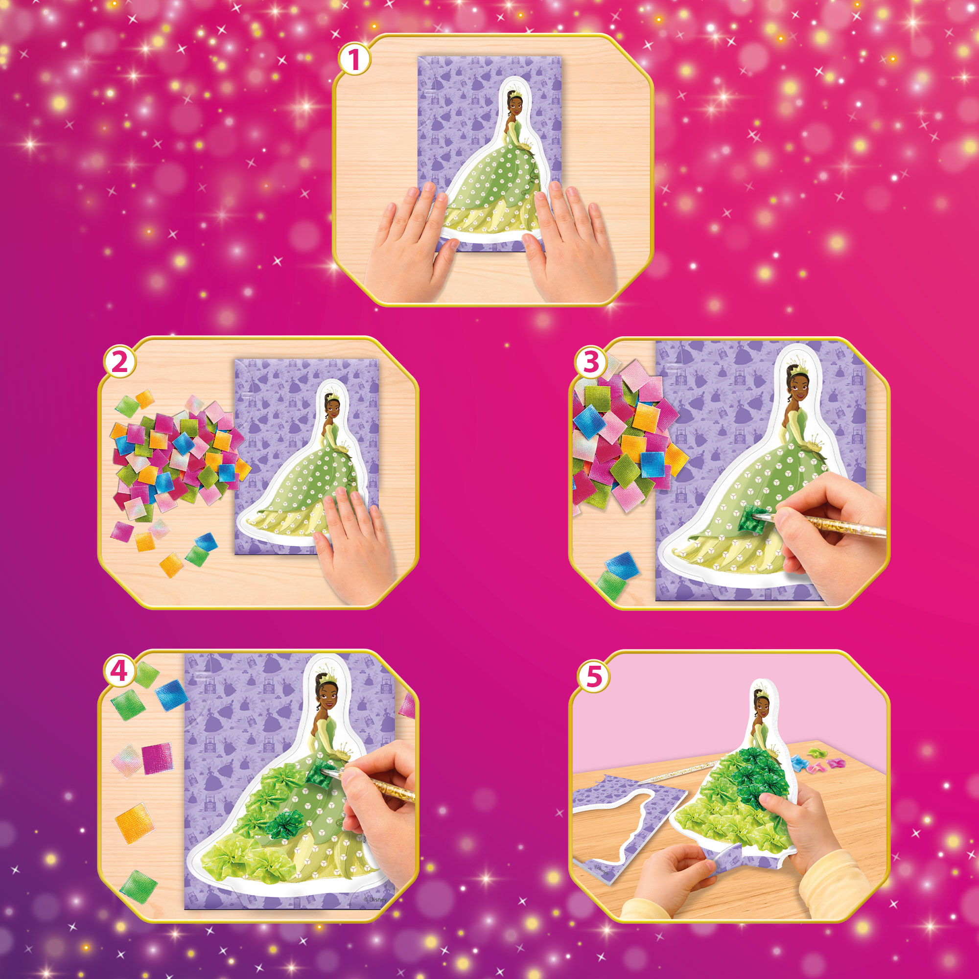 Princess Poke Art gioco creativo principesse in stoffa
