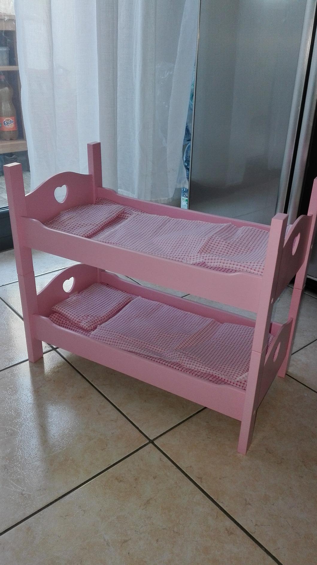 smallfoot 2871 letto bambole rosa a castello