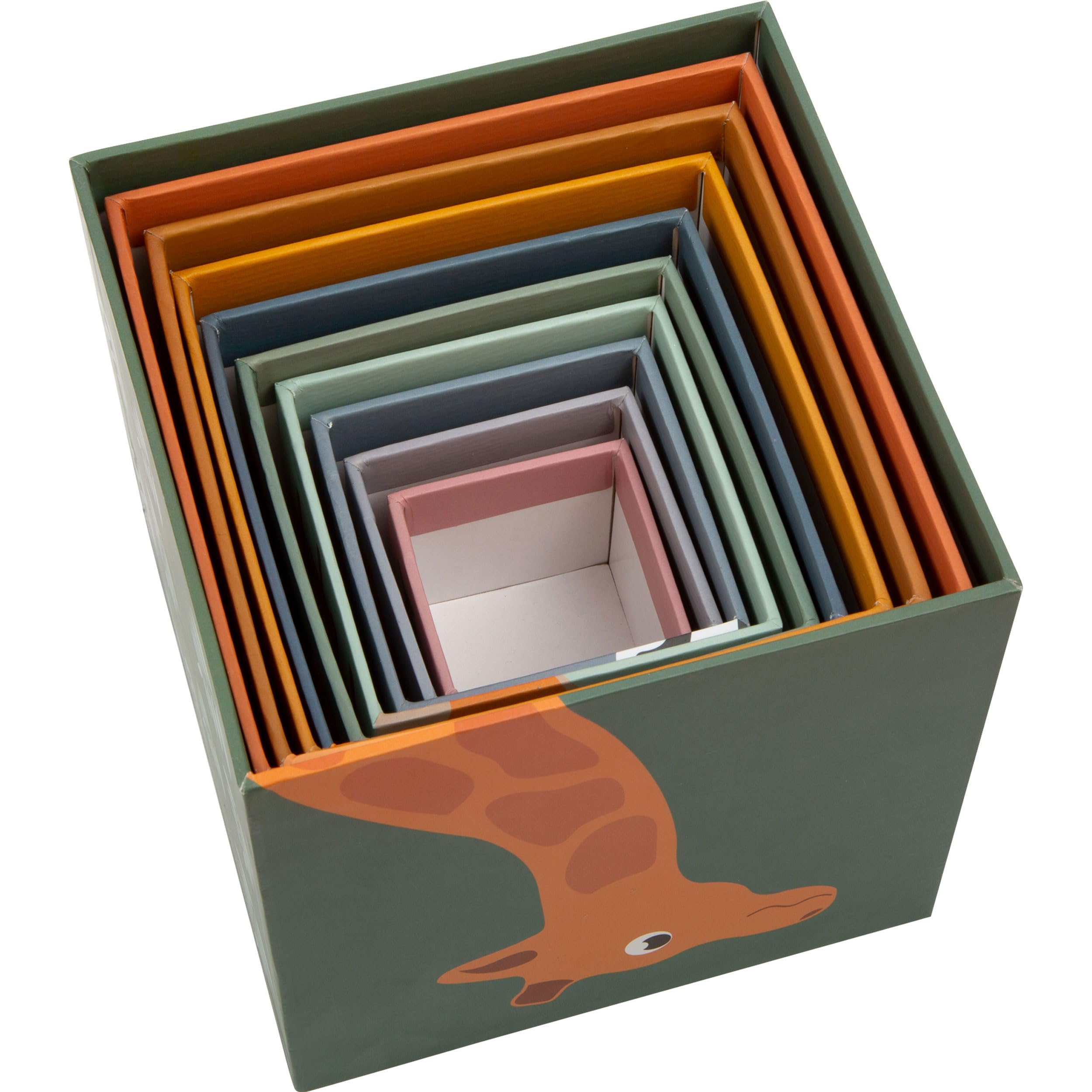 small foot 11957 Safari cubi impilabili legno 10 pezzi 1 anno+