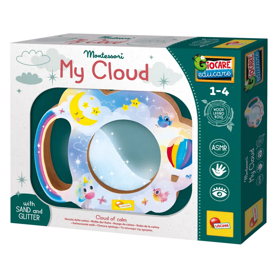 Lisciani Montessori Legno My Cloud gioco sensoriale calma