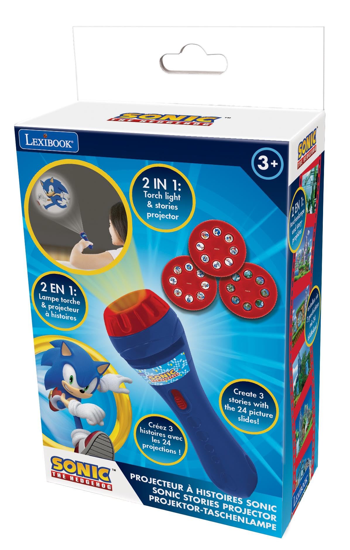 Lexibook Sonic LTC050SN proiettore storie rosso/blu 24 immagini