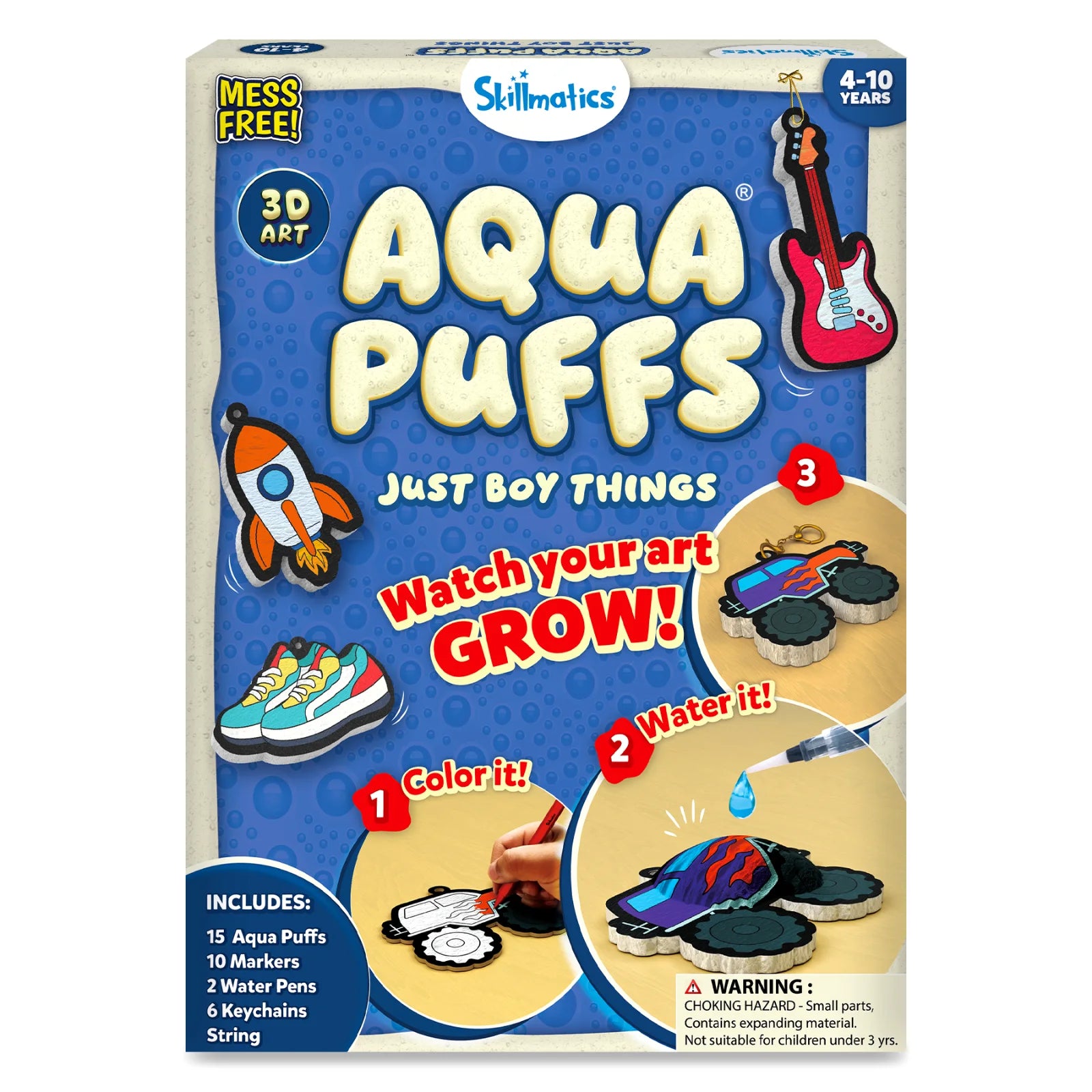 Skillmatics Aqua Puffs Just Cool Things kit 3D 4+ anni