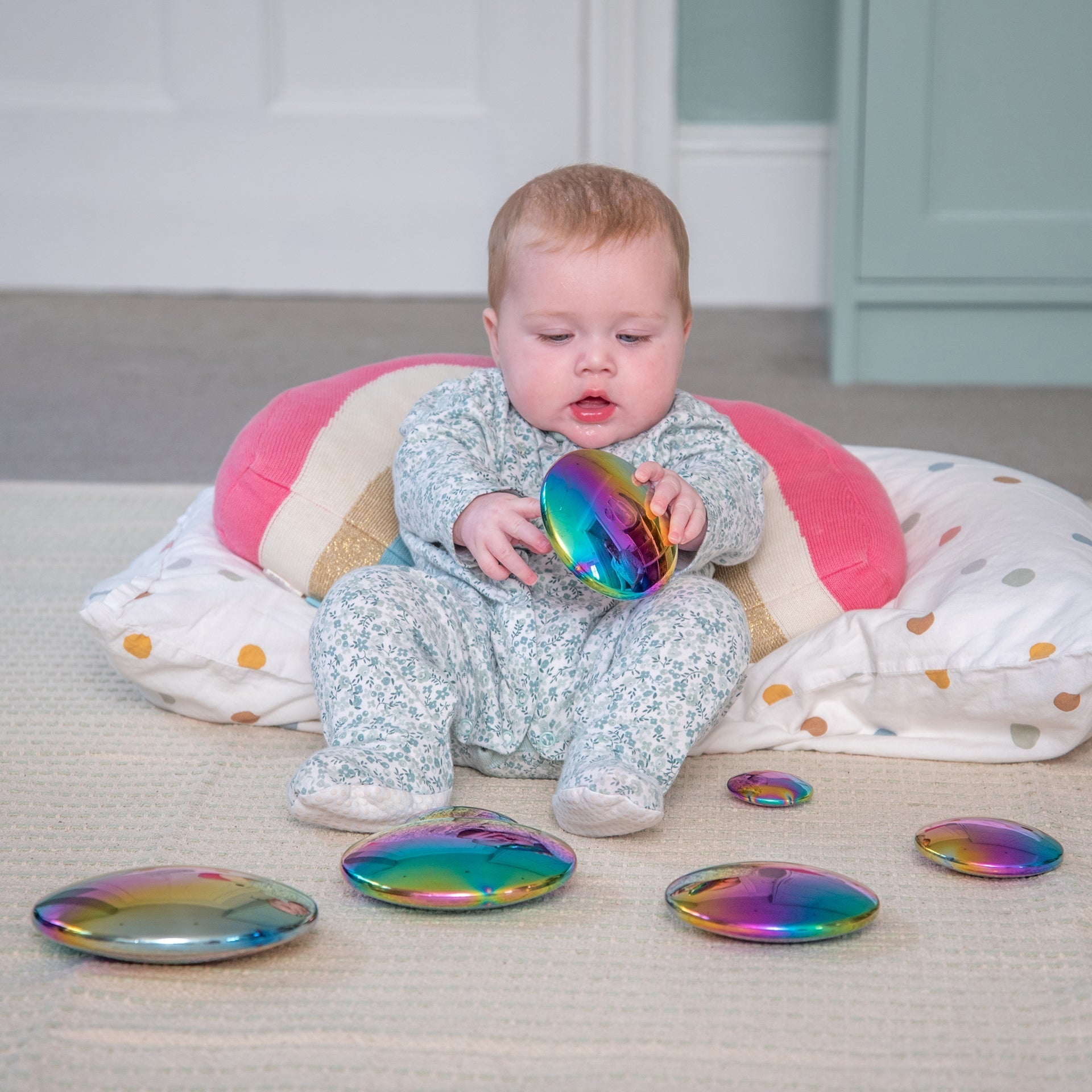 Tickit Sensory Steel bottoni sensoriali riflettenti 7 pezzi