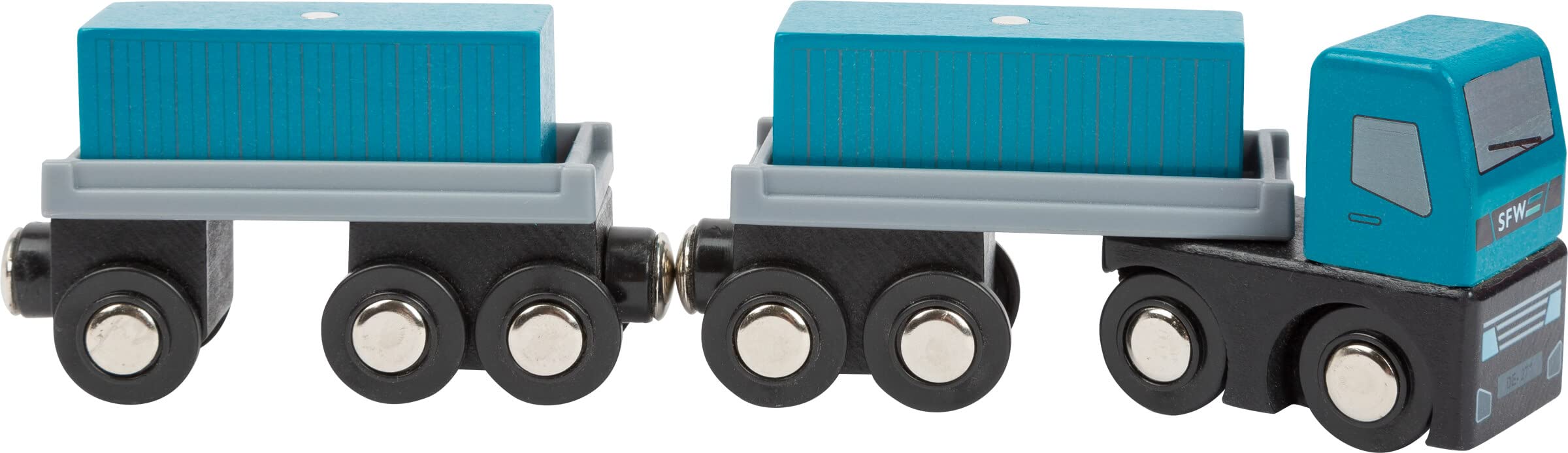 small foot 11378 Terminale Container gioco legno nave e camion
