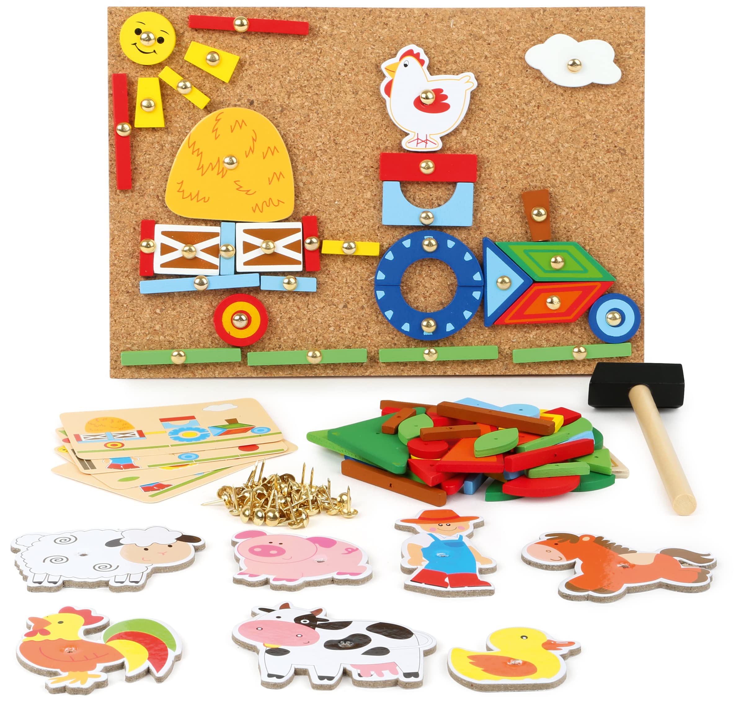 smallfoot 10228 Fattoria gioco martelletto legno sughero