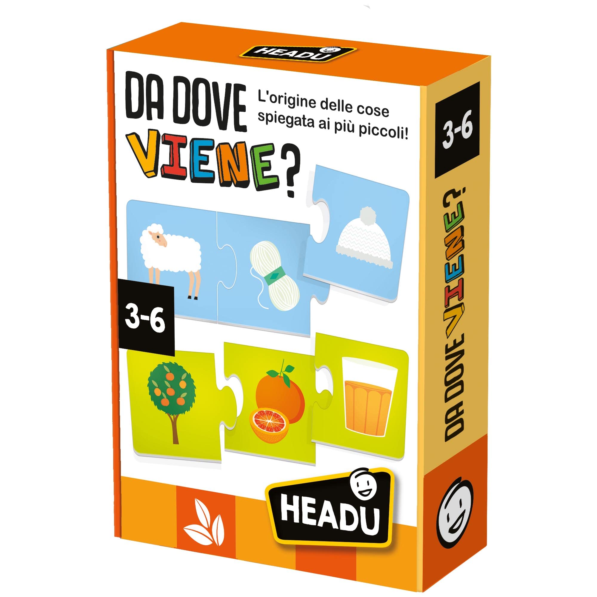 Headu Da Dove Viene IT55041 puzzle educativo 3-6 anni ambiente