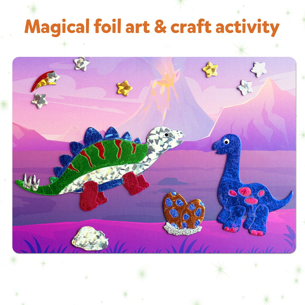 Skillmatics Foil Fun Dinosaurs kit arte foil dinosauri