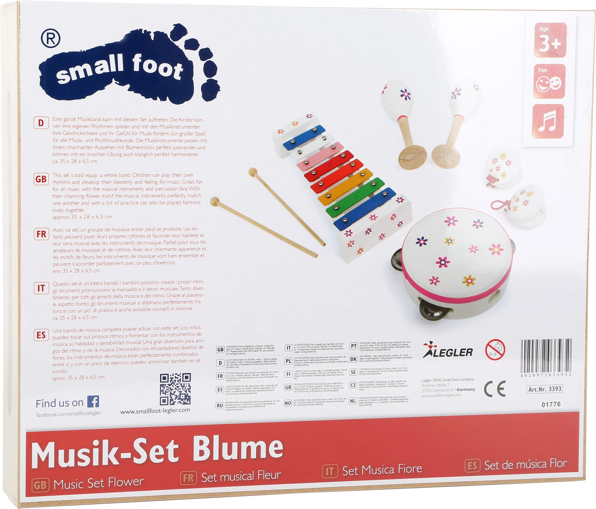 smallfoot Set Musicale Fiore strumenti in legno