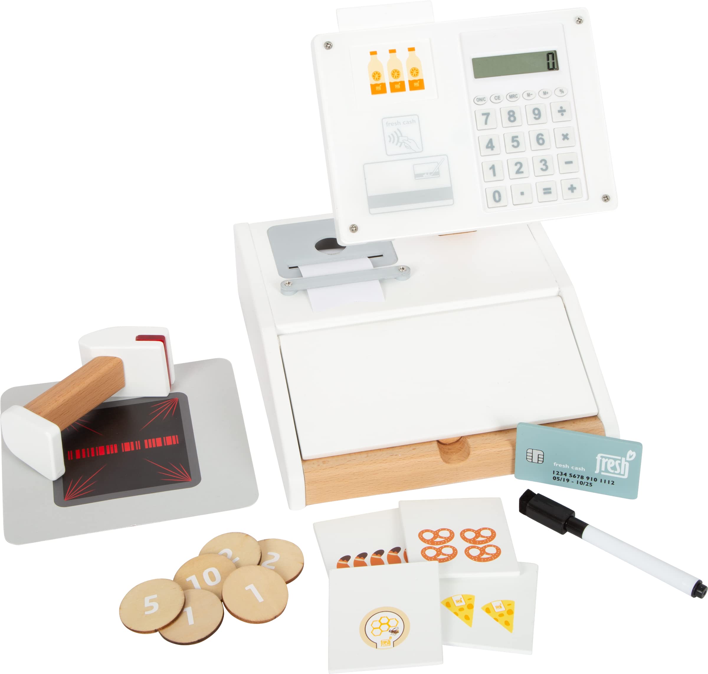 smallfoot fresh cassa giocattolo legno con scanner