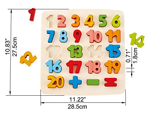 Hape Puzzle Matematico Legno Numeri fino a 20 per Contare