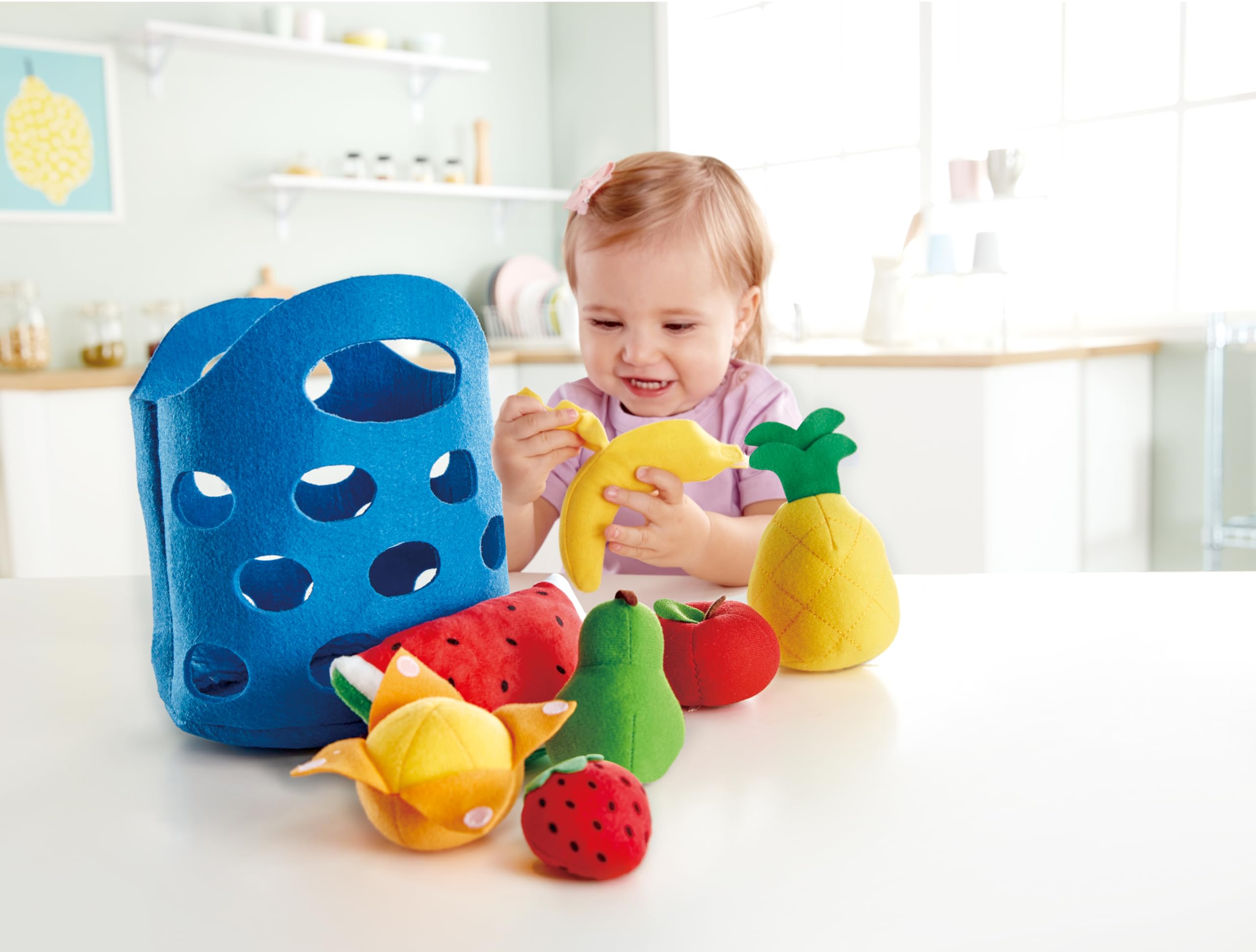 Hape Cesto Frutta Cibo Giocattolo Feltro per Cucina