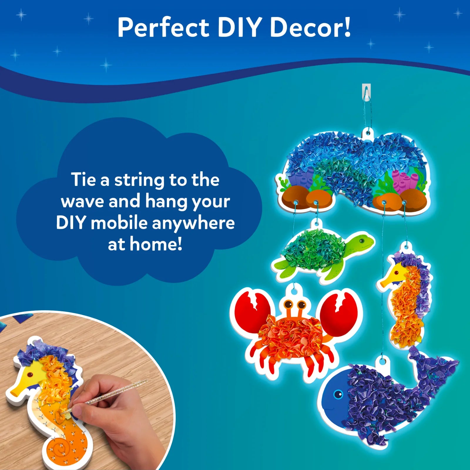 Skillmatics Poke-in Art Underwater Animals kit creativo animali marini