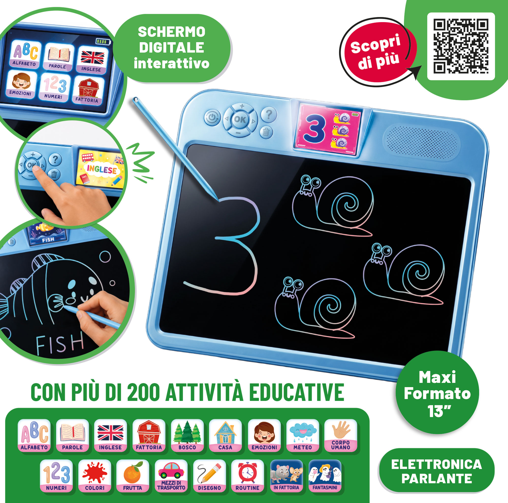 Lisciani Carotina Lavagna Digitale Educativa lavagna elettronica