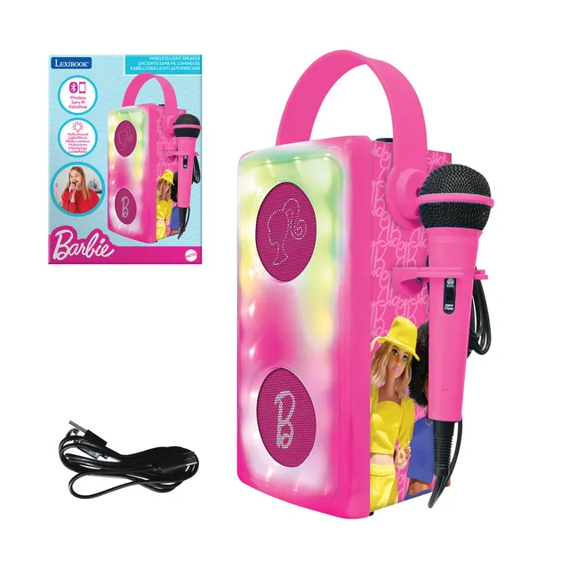 Lexibook Barbie BTP185BBZ altoparlante bluetooth rosa con microfono