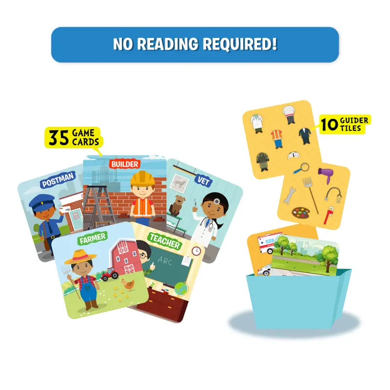 Skillmatics Guess in 10 Junior Community Helpers gioco carte mestieri