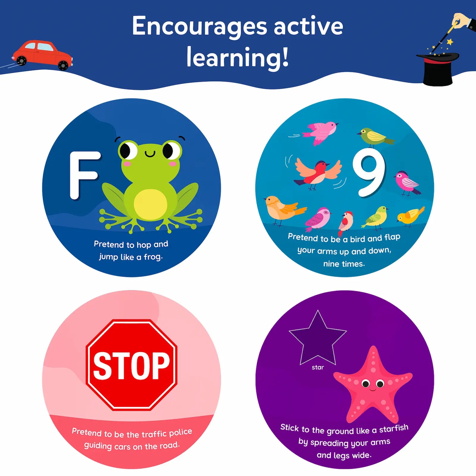 Skillmatics Jump and Learn flashcard 50 carte 2-5 anni