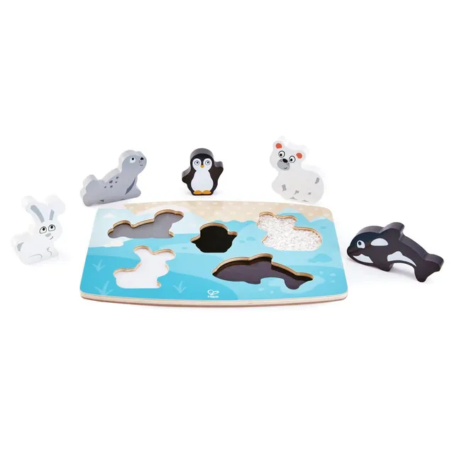 Hape animali polari puzzle tattile fiori bianchi