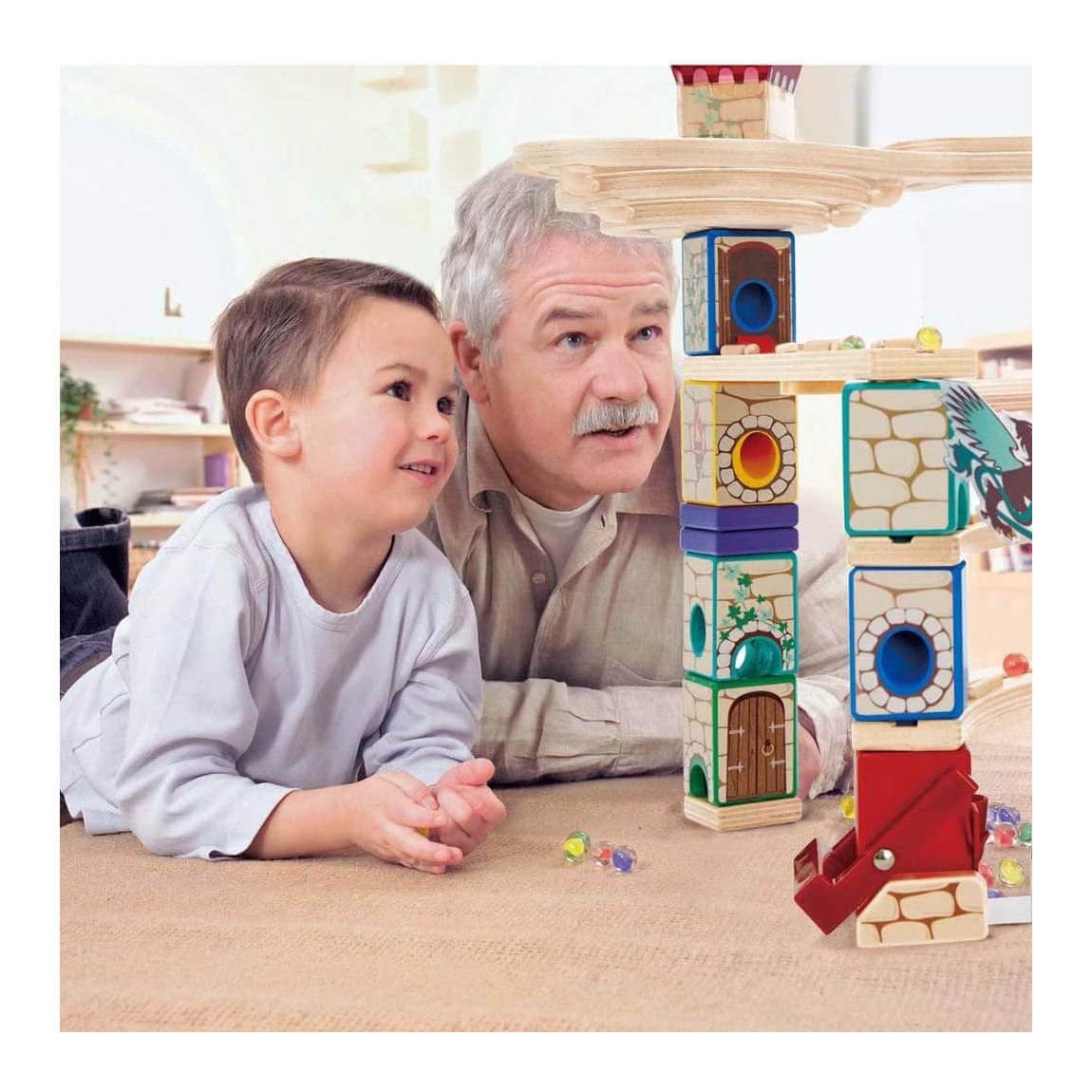 Hape E6018 Medieval Quest pista biglie castello