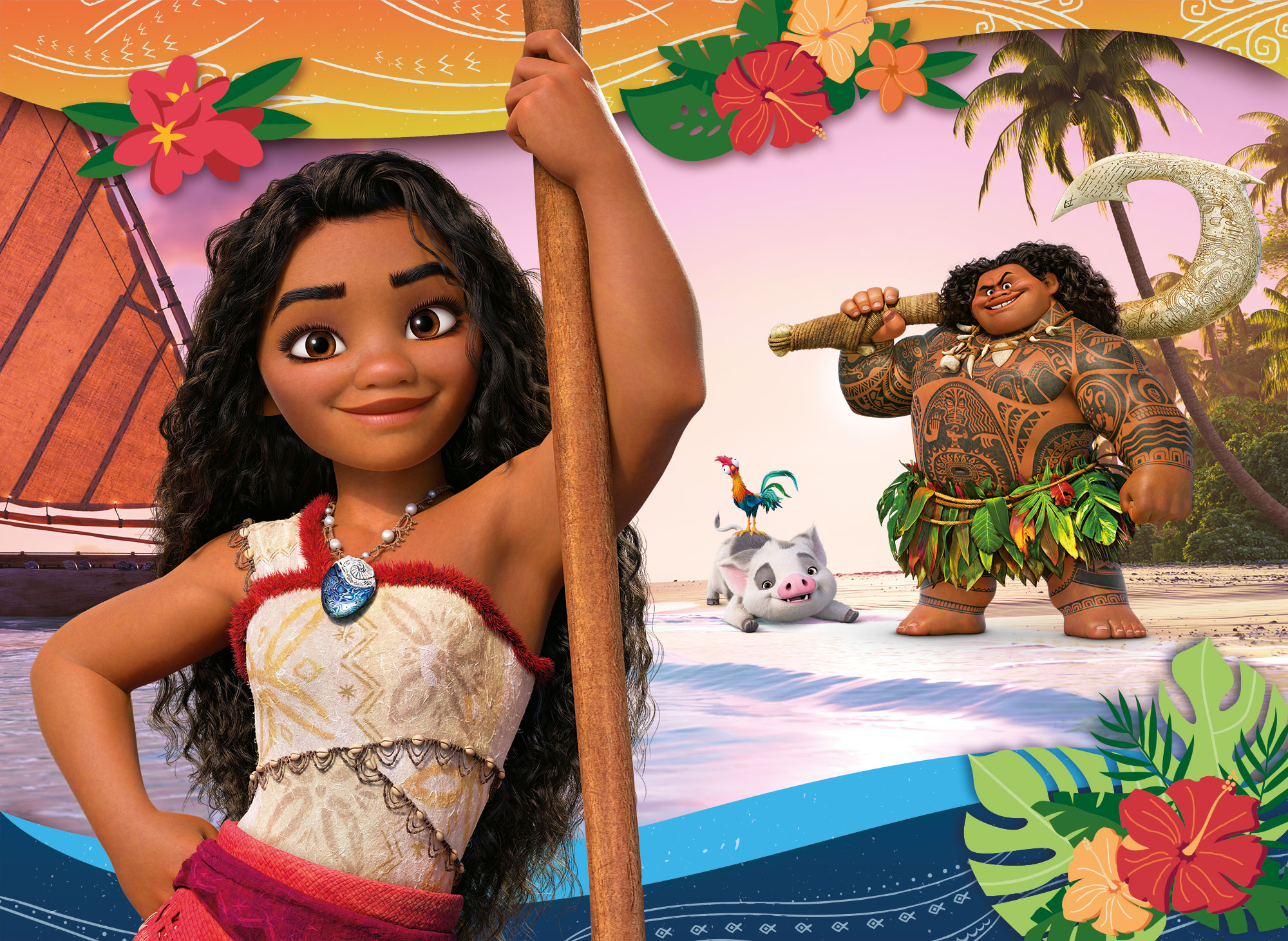 Lisciani Disney Oceania 2 Eco-Puzzle Mini 48 puzzle bambini