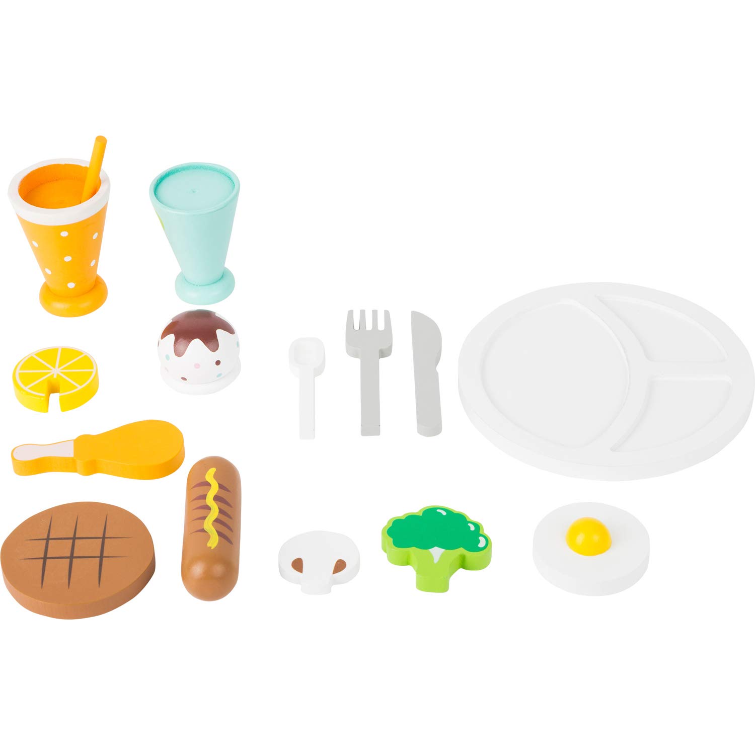 smallfoot 11197 Set Pranzo gioco legno 14 pezzi FSC