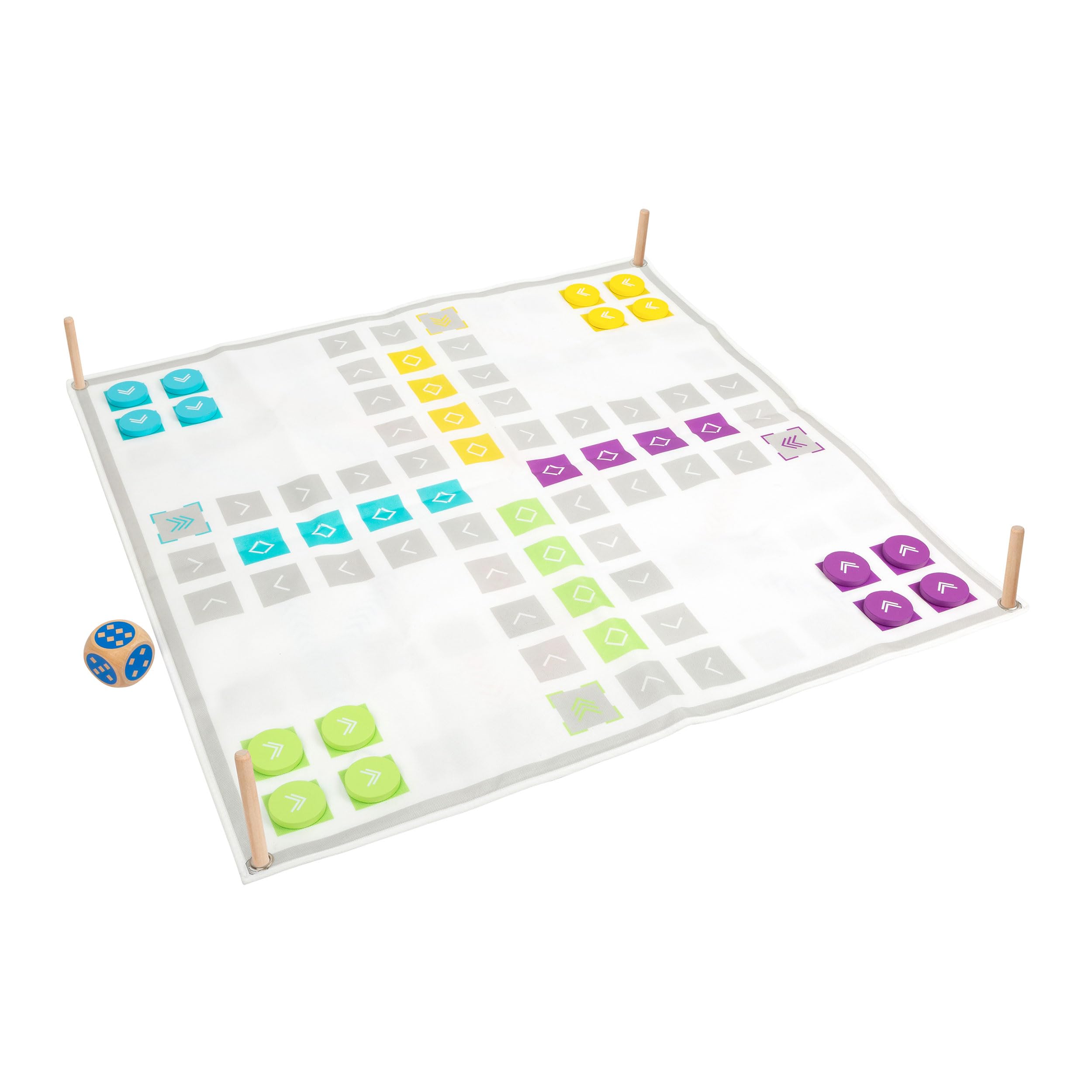 smallfoot 11372 gioco da giardino ludo e scala XL in legno