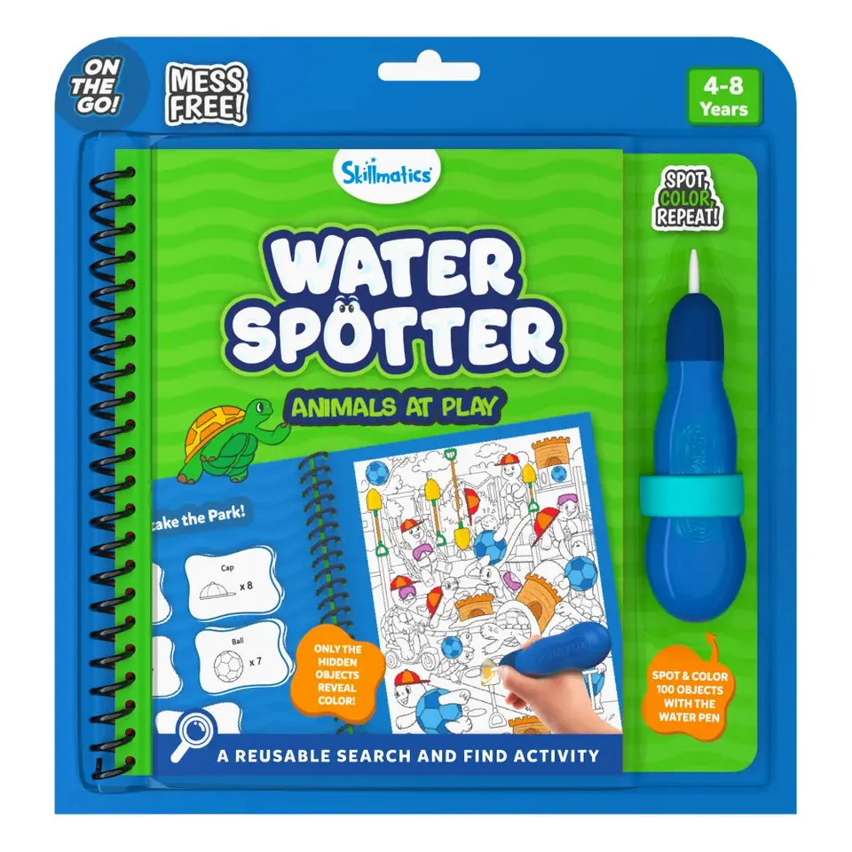 Skillmatics Water Spotter Animals at Play libro acqua 4-8 anni