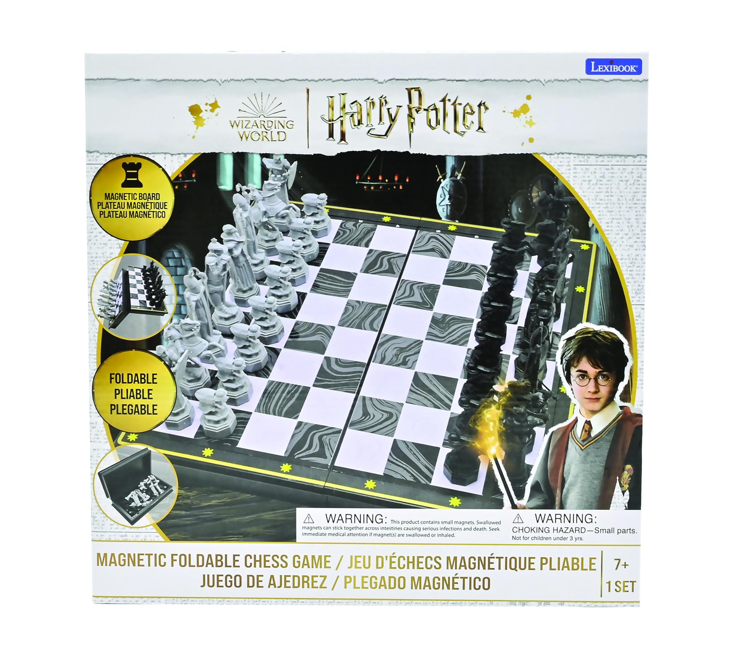 Lexibook Harry Potter CGM300HPLXB scacchi magnetici pieghevoli