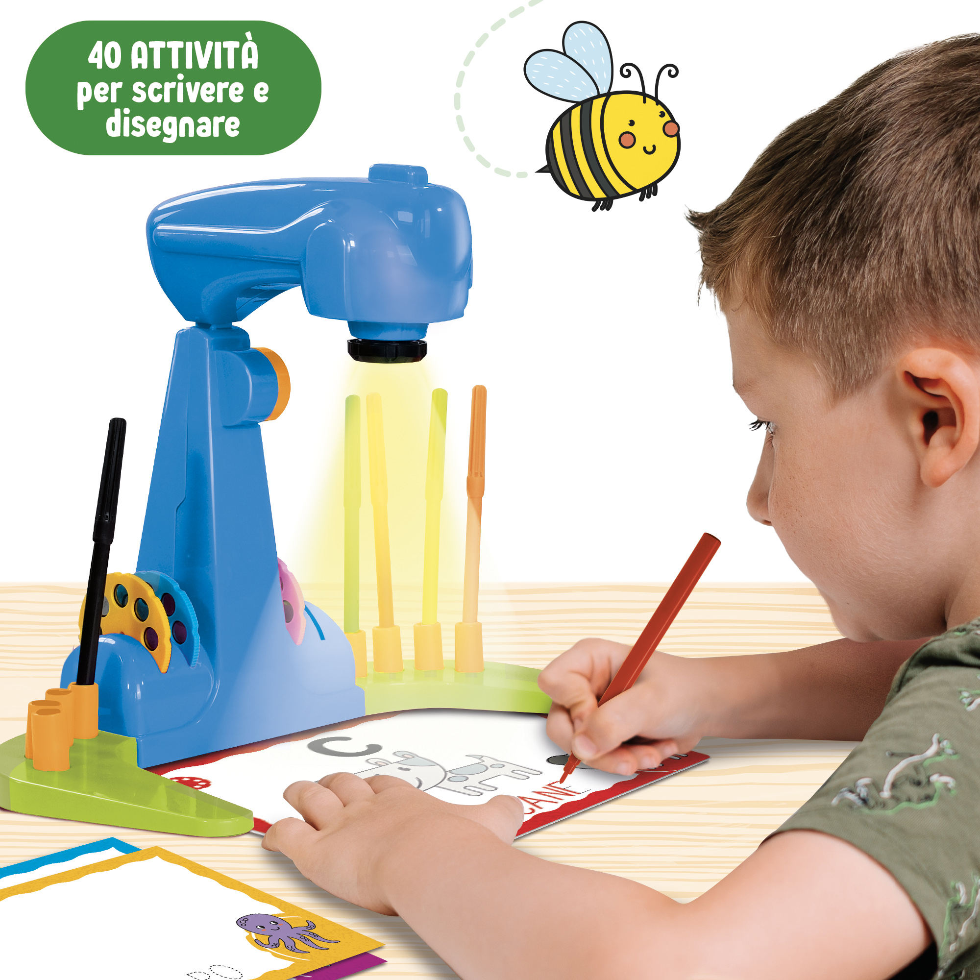 Lisciani Carotina Proiettore Led Scuola di Scrittura gioco educativo