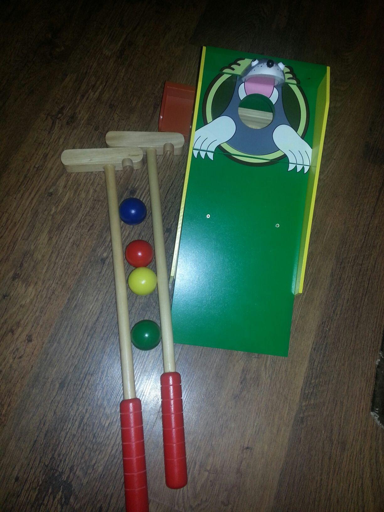 smallfoot 8177 Minigolf Talpa in Legno con 2 Mazze