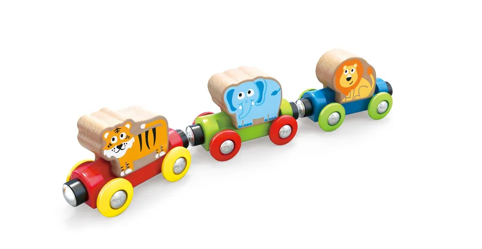 Hape Treno Viaggio Giungla trenino legno con animali