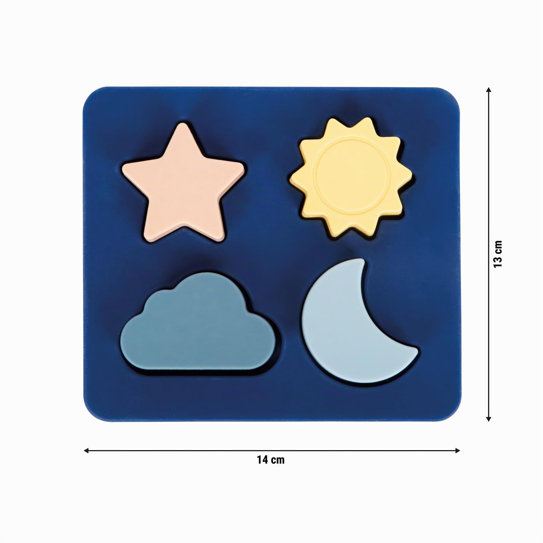 smallfoot puzzle in silicone morbido 4 pezzi sole e luna