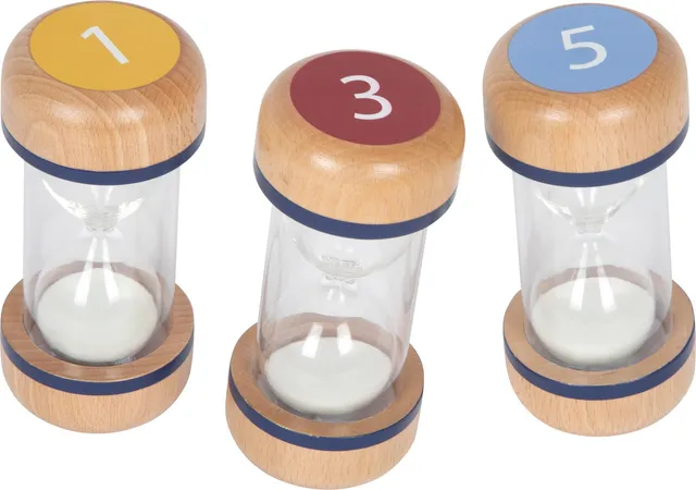 smallfoot Educate set clessidre bambini 1-3-5 minuti legno