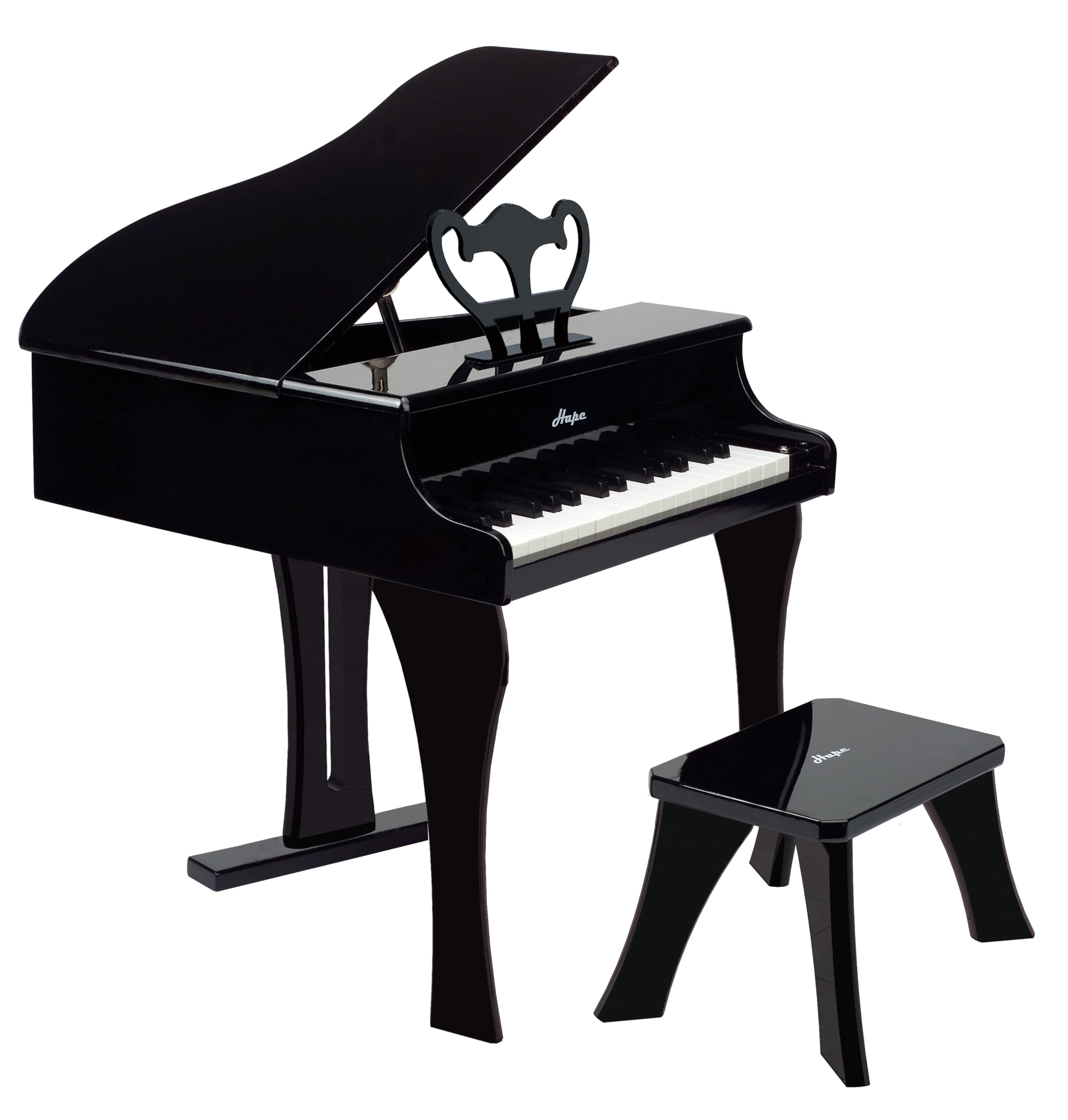 Hape E0320 Pianoforte a Coda giocattolo nero