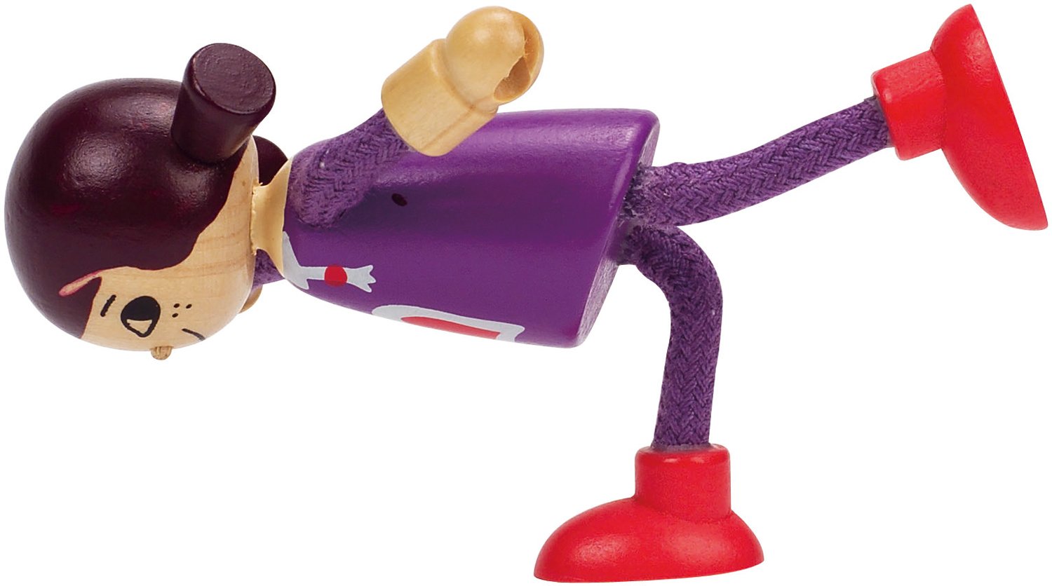Hape Famiglia Moderna Bambola Legno Figlia Vestito Viola