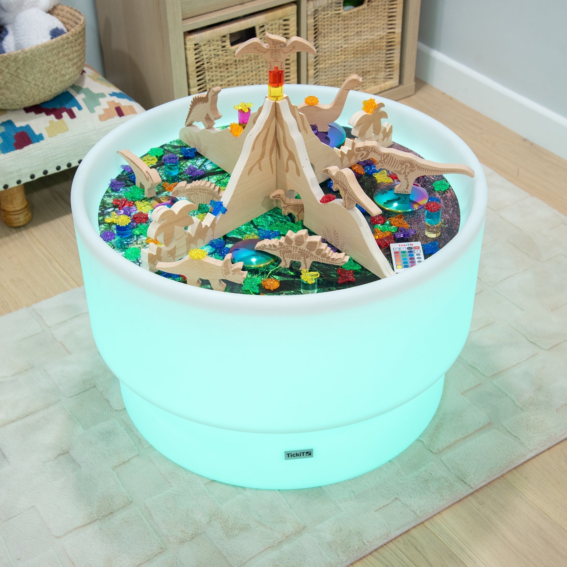 Tickit Discovery Tavolo Luminoso Glow con Tappeto Foresta