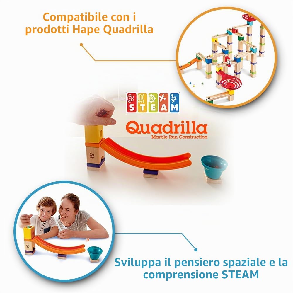 Hape Quadrilla Mega Trampolino pista biglie dai 4 anni