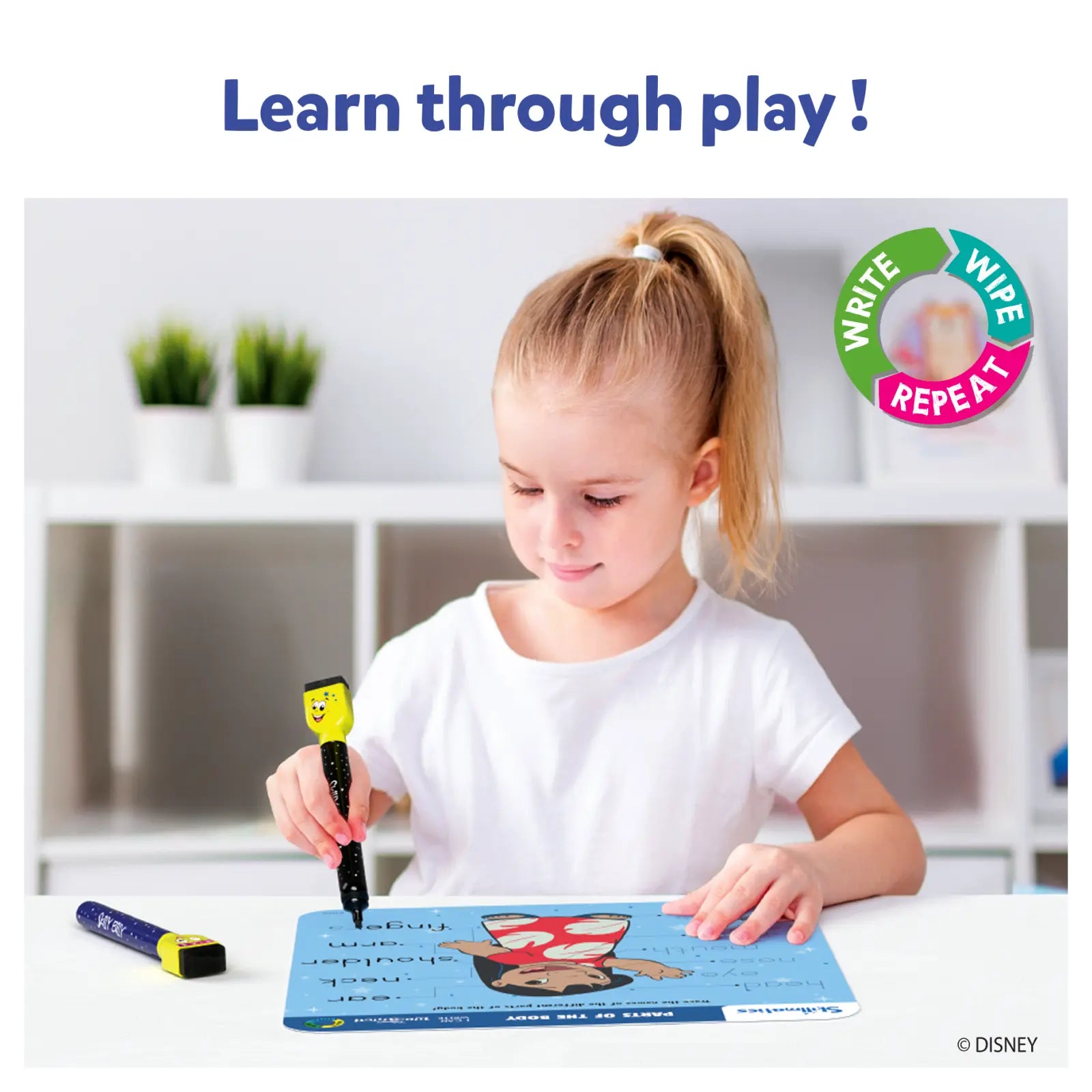Skillmatics I Can Write Disney Princess Lilo & Stitch quaderno 16 attività