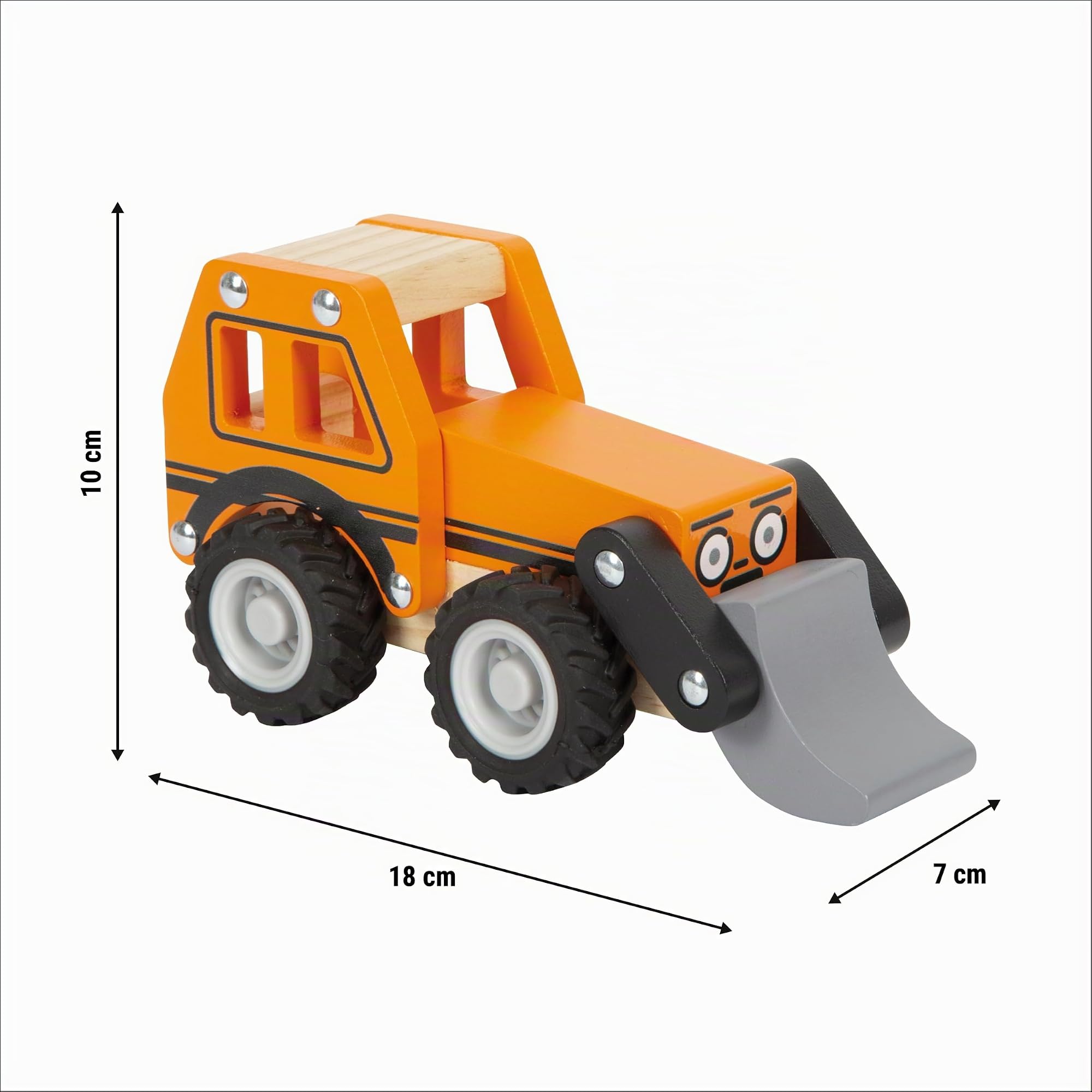 smallfoot Escavatore 12447 ruspa legno con pala mobile