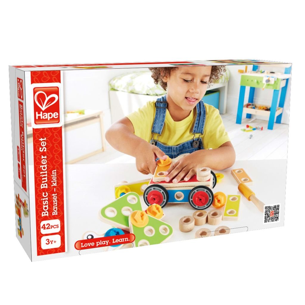 Hape E3080 Set Costruzioni Base 42 Pezzi 3 Anni