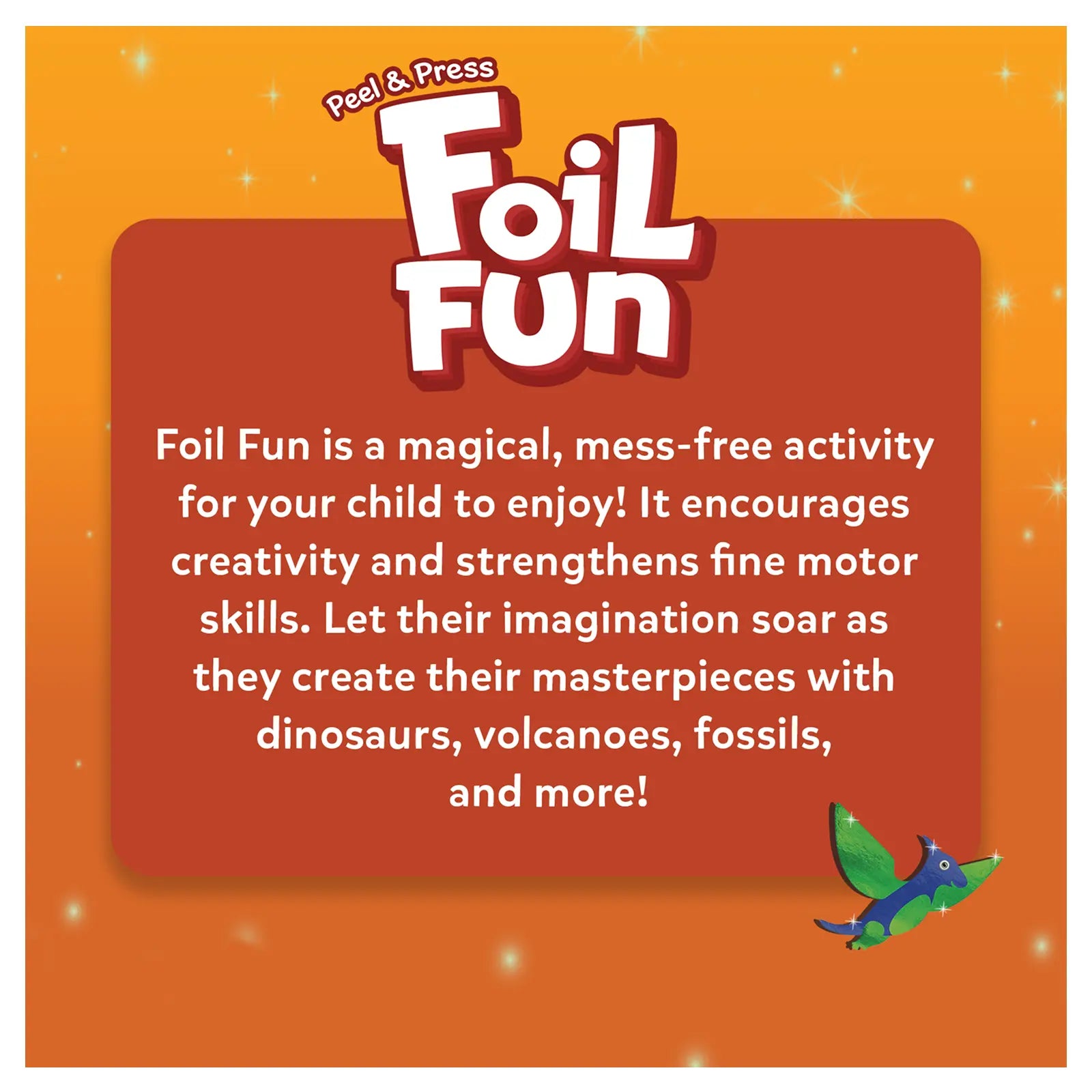 Skillmatics Foil Fun World of Dinosaurs kit foil 4-9 anni