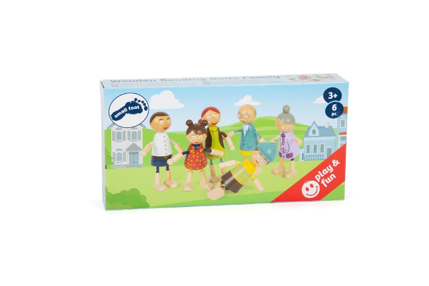 smallfoot Famiglia 11804 bambole legno 6 pezzi